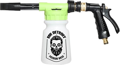 Mr. Detroit - 3pc Car Wash Kit with Foam Blaster, 64oz Car Wash Soap, Microfiber Towels (Pack of 3), Scratch-free Wash Gun Foam Cannon Streak-Free Exterior Cleaner for Auto Cleaning & Home Use in Saudi Arabia