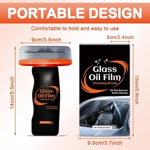 فرشاة تنظيف غشاء زيت السيارة للزجاج الأمامي للسيارة، منظف مستحلب الزجاج، مزيل غشاء زيت الزجاج 100 جرام مع لوح تنظيف قابل لإعادة الاستخدام، طلاء مضاد للضباب ومقاوم للماء من أجل قيادة آمنة in Saudi Arabia
