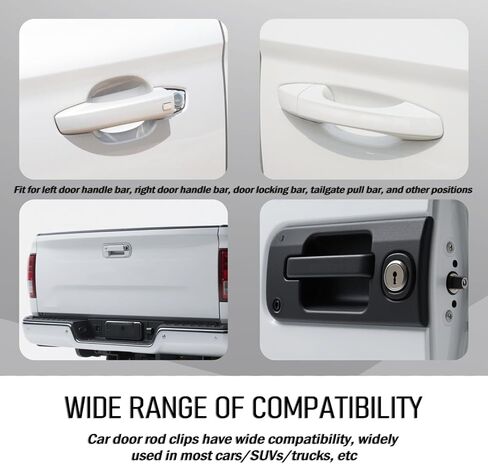 80PCS Car Door Lock Rod Clip Kit,Portable Car Door Handle Clip Kit for Fixing Handle Rod,Essential Cars Doors Rods Clips for Left/Right/Tailgate Doors Handles Cars Accessories in Saudi Arabia