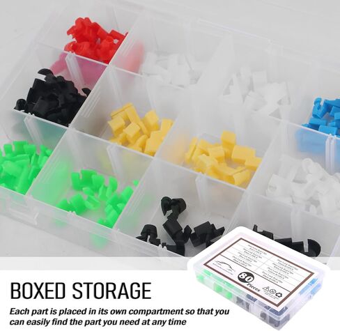 80PCS Car Door Lock Rod Clip Kit,Portable Car Door Handle Clip Kit for Fixing Handle Rod,Essential Cars Doors Rods Clips for Left/Right/Tailgate Doors Handles Cars Accessories in Saudi Arabia
