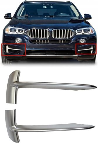 PFMFCA لسيارات BMW X5 F15 2014-2018 المصد الأمامي مصبغة صب زوج اليسار واليمين يحل محل 51117303113 ، 51117303114 المصد السفلي غطاء مصبغة مجموعة الكسوة in Saudi Arabia