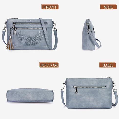 BELTANA Small Crossbody Purse for Women,Vegan Leather Women's Crossbody Bag with Multi Pocket Embossed Shoulder Handbag in Saudi Arabia