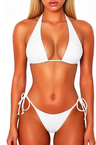 OZICERD Halter Triangle Bikini Sets for Women Sexy String Bikini Tops Bottoms 2 Piece Swimsuit Bathing Suit in Saudi Arabia