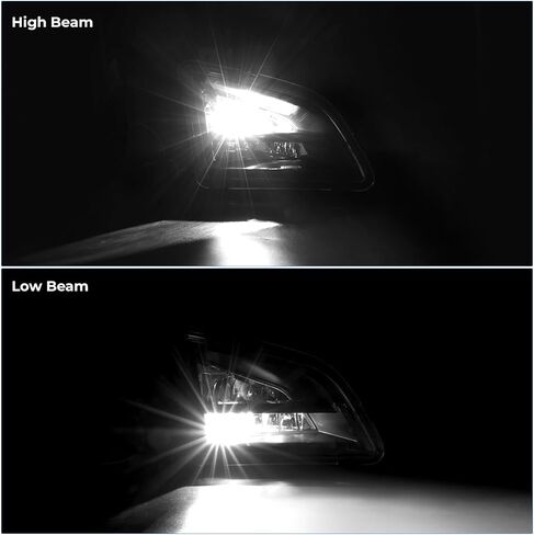 JFN LED Fog Light Lamp Compatible with 2018-2024 VNL Trucks, High/Low Beam Clear Lens Black Housing/w Plug in Kuwait