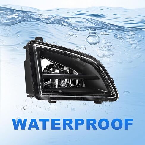 JFN LED Fog Light Lamp Compatible with 2018-2024 VNL Trucks, High/Low Beam Clear Lens Black Housing/w Plug in Kuwait