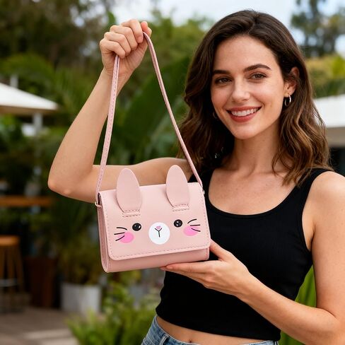 Cat Crossbody Bag for Women Small Shoulder Purse PU Leather Lightweight Daily Bag Fashion Novelty Gift for Her in Saudi Arabia