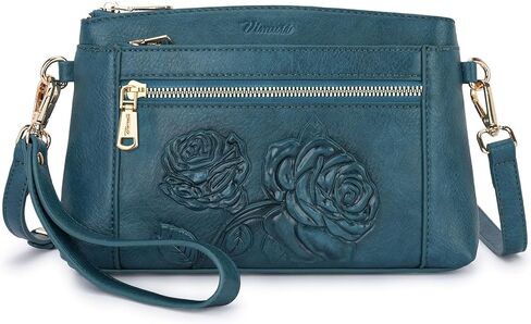 Small Crossbody Bags for Women,Vegan Leather Cell Phone Purse Embossed Clutch Purse with Shoulder and Wrist Strap | Breathable Material, Adjustable Strap, Multi-Pockets, Detachable Strap in Kuwait