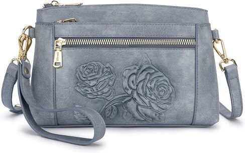 Small Crossbody Bags for Women,Vegan Leather Cell Phone Purse Embossed Clutch Purse with Shoulder and Wrist Strap | Breathable Material, Adjustable Strap, Multi-Pockets, Detachable Strap in Saudi Arabia