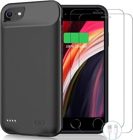 Wireless Charging Case for iPhone 14, 10000mAh High Capacity Portable Rechargeable Protective Battery Case Wireless Charging Compatible with iPhone 14 (6.1 inch) Extended Battery Charger Case (Black) in Saudi Arabia
