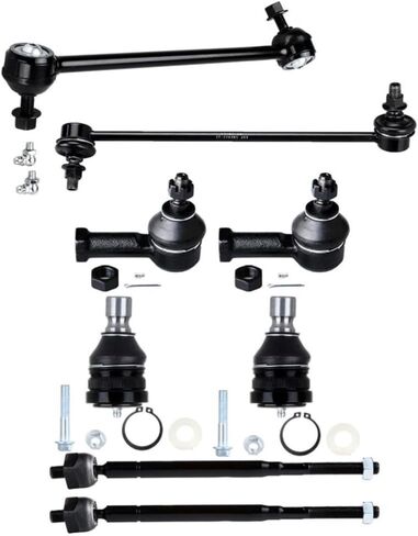 Suspension Kit 8Pieces Front Ball Joints Tie Rods Sway Bars Alloy Steel in Kuwait