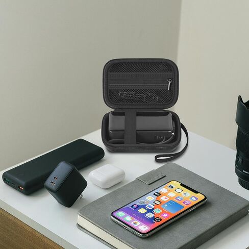 Boobowl Travel Case Compatible with Anker 3-in-1 Portable for iPhone Charger, 10,000mAh Power Bank, Storage Bag for Anker Charging Station with Accessories Mesh Pocket (Box Only)-Black in Kuwait