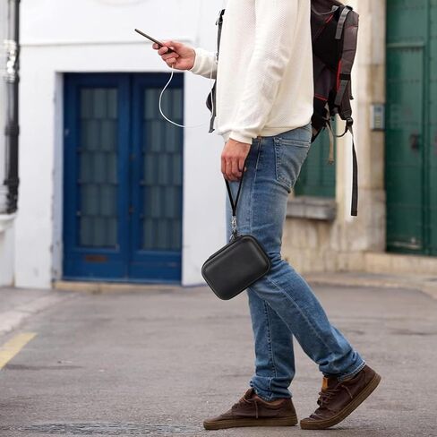 Boobowl Travel Case Compatible with Anker 3-in-1 Portable for iPhone Charger, 10,000mAh Power Bank, Storage Bag for Anker Charging Station with Accessories Mesh Pocket (Box Only)-Black in Kuwait