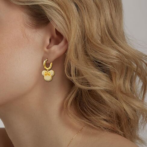 S925 الفضة الاسترليني مطلي الذهب الفأر القوس الأقراط لطيف تتدلى هوب الأقراط هيبوالرجينيك مكعب زركونيا القوس عقدة المتدلية القرط الغضروف الحيوان مجوهرات للنساء ابنة شقيقة حفلة عيد ميلاد in Kuwait