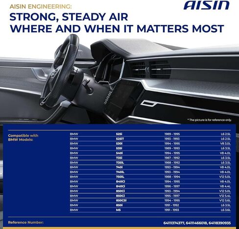 AISIN BLMBLM-00289 HVAC Blower Motor with Wheel Assembly - Compatible with BMW 525i 1989-1995, 530i 1994-1995, 535i 1988-1993, 540i 1994-1995, M5 1991-1993, 735i 1987-1992, 740i 1993-1994 in Saudi Arabia