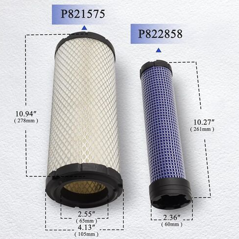 P821575 & P822858 Outer Inner Air Filter Air Cleaner for Bobcat FPG05 Air Cleaners Replaces 6672467 6672468 PM252Z PM260Z (Set of 2) in Saudi Arabia