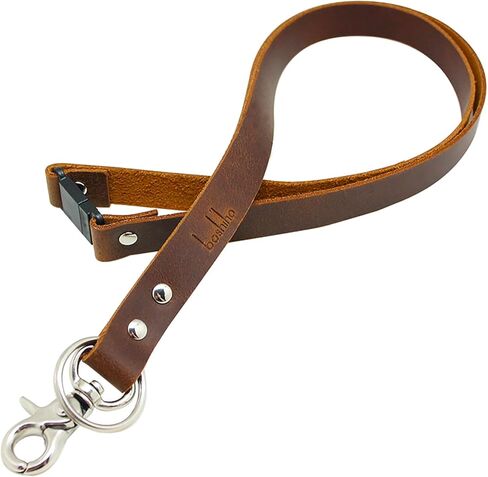 boshiho Office Lanyard، حبل قلادة من جلد البولي يوريثان مع مشبك قوي وسلسلة مفاتيح للمفاتيح، حامل شارة الهوية، USB أو الهاتف الخلوي (أسود) in Kuwait