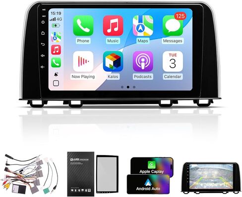 10.2 بوصة Android 12 6G 128G راديو Apple Carplay اللاسلكي لهوندا CRV 2.4L 2015 إلى 2016، شاشة لمس ستيريو للسيارة Android Auto مع وصلة مرآة QLED وشاشة GPS للملاحة (CAN021-R Harness) in Saudi Arabia