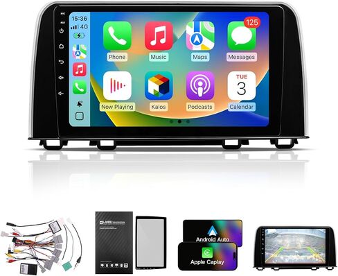 10.2 بوصة Android 12 6G 128G راديو Apple Carplay اللاسلكي لهوندا CRV 2.4L 2015 إلى 2016، شاشة لمس ستيريو للسيارة Android Auto مع وصلة مرآة QLED وشاشة GPS للملاحة (CAN021-R Harness) in Saudi Arabia