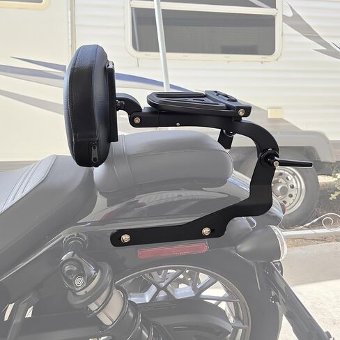 مسند ظهر للركاب من أجل Harley Night Rider RH 975 خاص RH975S شريط سيسي مريح ومتعدد الاستخدامات مع رف أمتعة قابل للطي متوافق مع 2022 2023 2024 2025 in Saudi Arabia