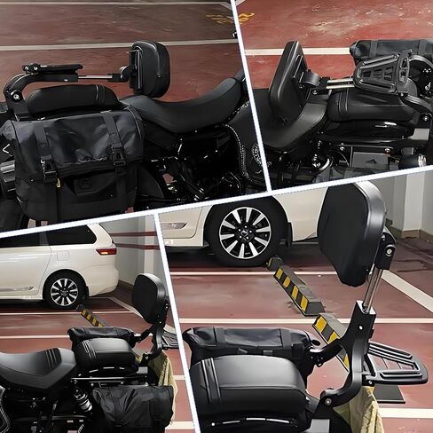 مسند ظهر للركاب من أجل Harley Night Rider RH 975 خاص RH975S شريط سيسي مريح ومتعدد الاستخدامات مع رف أمتعة قابل للطي متوافق مع 2022 2023 2024 2025 in Saudi Arabia