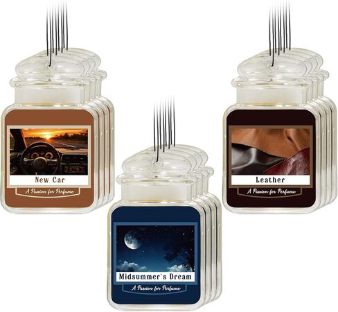 12 Pcs Car Freshener Paper Scented Hanging Car Accessories Air Fresheners Beach Vacay Pink Sands Sun Sand for Interior Decor Bathroom Hanging Ornaments in Kuwait