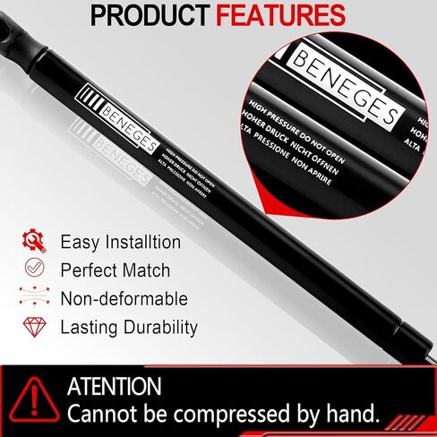 2PCs Hatch Lift Supports Compatible with 2015-2018 Hyundai Santa Fe Rear Liftgate Hatchback Gas Charged Springs Struts Shocks Dampers 81771-4Z500, 81781-4Z500 in Kuwait