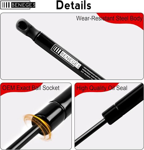 2PCs Hatch Lift Supports Compatible with 2015-2018 Hyundai Santa Fe Rear Liftgate Hatchback Gas Charged Springs Struts Shocks Dampers 81771-4Z500, 81781-4Z500 in Kuwait