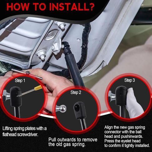 2PCs Hatch Lift Supports Compatible with 2015-2018 Hyundai Santa Fe Rear Liftgate Hatchback Gas Charged Springs Struts Shocks Dampers 81771-4Z500, 81781-4Z500 in Kuwait