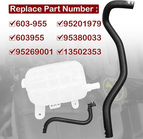 استبدال خزان سائل تبريد المحرك 603-955 95269001 95201979 95380033 13502353 متوافق مع شيفروليه تراكر تراكس بويك إنكور مع خرطوم نزيف الهواء وخرطوم السخان in Kuwait