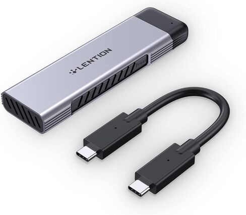 LENTION USB C to NVMe & SATA M.2 SSD Enclosure, USB 3.1 Gen 2 M Key & B&M Key Hard Drive Adapter, Supports UASP for SSD Size 2280/2260/2242/2230, Compatible Mac OS, Windows, Linux,More(CB-C9b, Black) in Saudi Arabia
