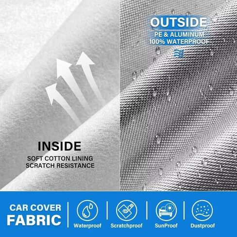 غطاء سيارة مناسب خصيصًا لسيارة Nissan Altima (2002-2025)، أغطية خارجية كاملة مقاومة للماء لجميع الأحوال الجوية للسيارات، غطاء سيارة واقي من الشمس المطر في الهواء الطلق. الرمادي والأزرق in Kuwait