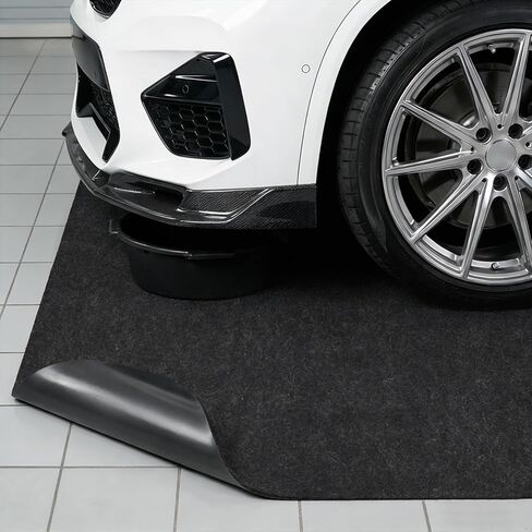 2 Pack 36" x 60" 0.12" Thick Oil Spill Mat Garage Rubber Mats for Floor – Black Water & Oil-Absorbent, Non-Slip, Easy to Clean, Reusable & Cut-to-Fit Mat for Car, Motorcycle, Driveway in Saudi Arabia