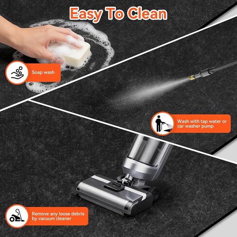 2 Pack 36" x 60" 0.12" Thick Oil Spill Mat Garage Rubber Mats for Floor – Black Water & Oil-Absorbent, Non-Slip, Easy to Clean, Reusable & Cut-to-Fit Mat for Car, Motorcycle, Driveway in Saudi Arabia