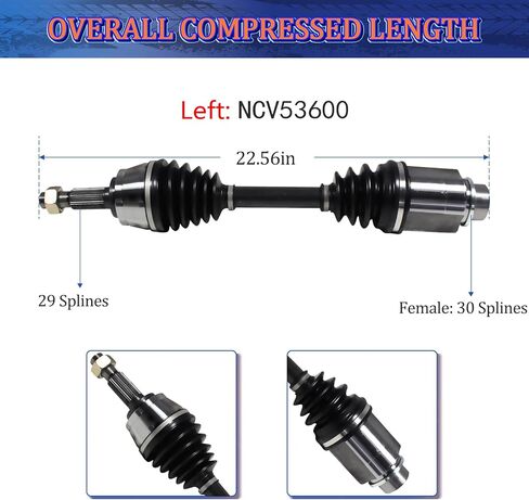 MAXFAVOR CV عمود المحور الجمعية زوج مجموعة الجبهة اليسرى الجانب الأيمن متوافق مع نيسان مورانو SE SL S 3.5L AWD 2003 2004 2005 2006 2007 in Saudi Arabia