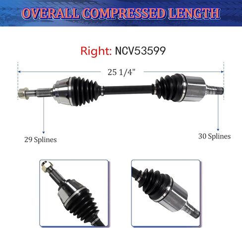 MAXFAVOR CV عمود المحور الجمعية زوج مجموعة الجبهة اليسرى الجانب الأيمن متوافق مع نيسان مورانو SE SL S 3.5L AWD 2003 2004 2005 2006 2007 in Saudi Arabia