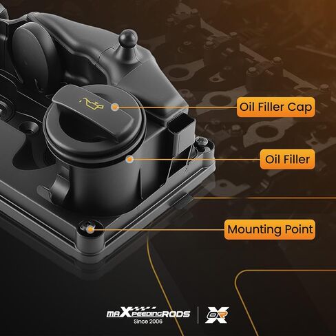غطاء صمام المحرك maxpeedingrods لسيارة VW BEETLE 2012-2016، لـ CADDY 2011-2016، لـ PASSAT CC 2009-2017، لاستبدال GOLF 2009-2014 V10-4473 03L103469R in Kuwait
