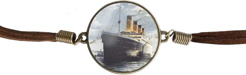 Arthwick Store RMS Titanic Leather Bracelet Wristband in Saudi Arabia