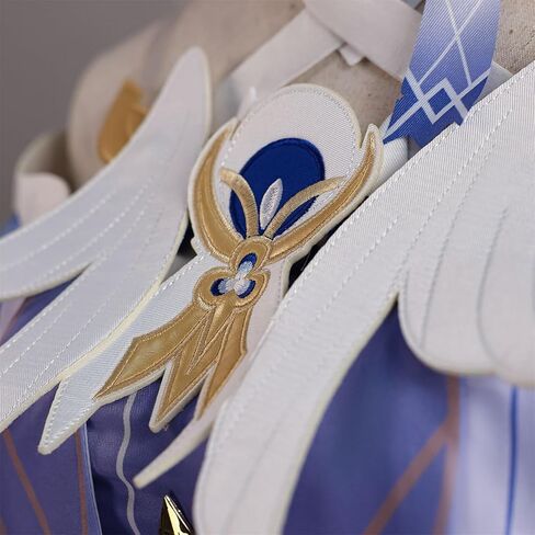 MIAOCOS Columbina Cosplay Costume Women Cute Blue and White Dress Uniform Set Halloween Party Outfit in Kuwait