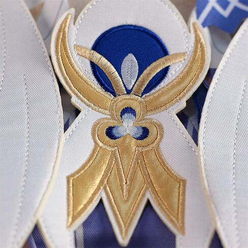 MIAOCOS Columbina Cosplay Costume Women Cute Blue and White Dress Uniform Set Halloween Party Outfit in Kuwait