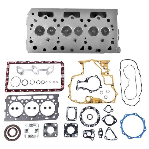 Complete Cylinder Head with Valves & Full Gasket Kit Replacement for Kubota D902 Engine RTV900 Part# H1G90-03040, 1G962-03040 in Saudi Arabia
