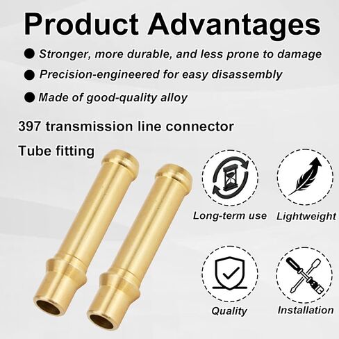 4pcs 397 Transmission Line Fitting Kit, 3/8''/0.95cm Alloy Tube Adapter for Transmission Cooler Radiator Installation & 1996+ Snap-in Style Lines in Saudi Arabia