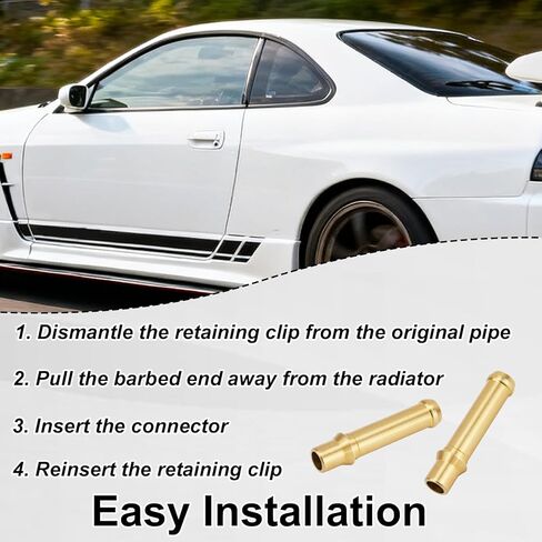 4pcs 397 Transmission Line Fitting Kit, 3/8''/0.95cm Alloy Tube Adapter for Transmission Cooler Radiator Installation & 1996+ Snap-in Style Lines in Saudi Arabia