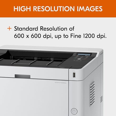 Kyocera 1102RY2US0 موديل ECOSYS P2040dw طابعة ليزر شبكية أحادية اللون، 42 صفحة في الدقيقة أبيض وأسود، دقة الطباعة 600 × 600 نقطة في البوصة حتى 1200 نقطة في البوصة، قدرة قياسية لاسلكية وواي فاي مباشرة، ذاكرة 256 ميجابايت in Saudi Arabia