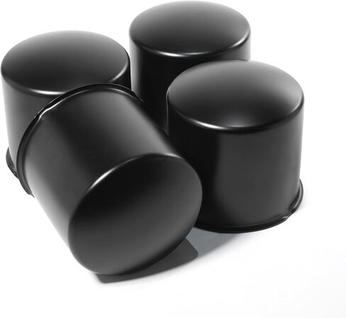 4Pcs 5.15" Push Through Wheel Center Caps Stainless Trailer Hub Cap for Truck SUV RV Wheel Rim (Fit 5.15" Bore 4.89" H Matte Black) in Saudi Arabia