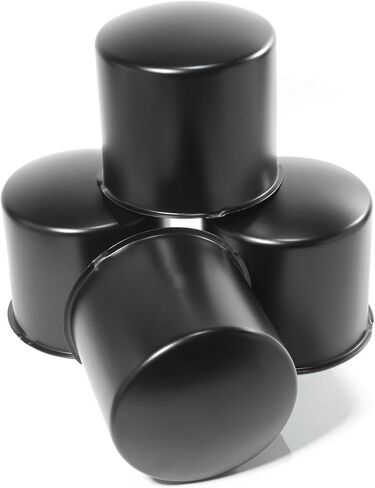 4Pcs 5.15" Push Through Wheel Center Caps Stainless Trailer Hub Cap for Truck SUV RV Wheel Rim (Fit 5.15" Bore 4.89" H Matte Black) in Saudi Arabia
