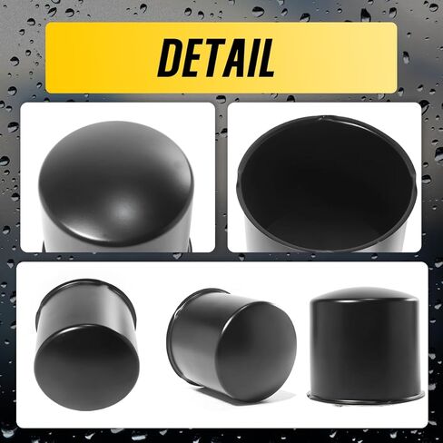 4Pcs 5.15" Push Through Wheel Center Caps Stainless Trailer Hub Cap for Truck SUV RV Wheel Rim (Fit 5.15" Bore 4.89" H Matte Black) in Saudi Arabia