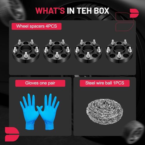 BDFHYK 5x114.3 مم نمط مسمار العجلة 1 بوصة 5x4.5 فاصل عجلة محوري متوافق مع Honda Accord Civic CR-V CL MDX RDX TSX، محولات عجلة العروة 5 مزورة M12x1.5 و64.1 مم، مجموعة من 4 in Kuwait