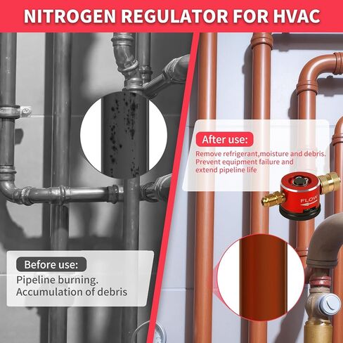 أداة تطهير النيتروجين المطورة، منظم تدفق النيتروجين القابل للتعديل HVAC، منظم تطهير النيتروجين النحاسي لصيانة نظام تكييف الهواء، أداة مع أوضاع التطهير والنحاس in Kuwait