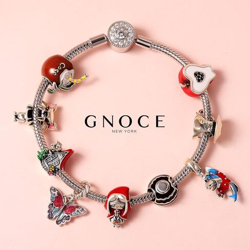 GNOCE Little Red Riding Hood Charm Bead Sterling Silver Fit Bracelet/Necklace Gift For Women Wife in Saudi Arabia