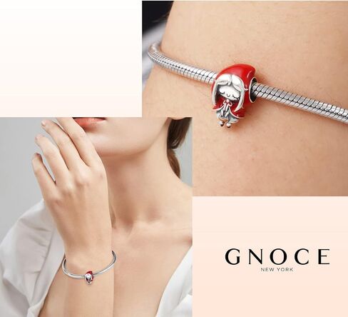 GNOCE Little Red Riding Hood Charm Bead Sterling Silver Fit Bracelet/Necklace Gift For Women Wife in Saudi Arabia
